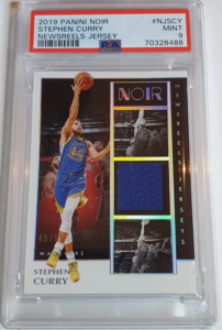 2019 Panini Noir Stephen Curry #PATCH /65 Game Worn Jersey - PSA 9 (POP 5)