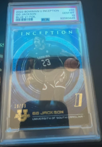 GG Jackson 2022-23 Bowman Inception University Blue Foil V1 /99