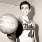 Dolph Schayes portrait with the Syracuse Nationals 