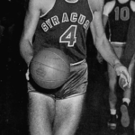 Dolph Schayes dribbling for Syracuse Nationals 