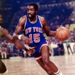 Earl Monroe dribbling for the Knicks