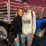 Hailey Summers with Shai Gilgeous-Alexander when he played for the Los Angeles Clippers