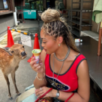 Jordyn Woods at Deer Park in Japan