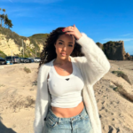 Jordyn Woods at the beach