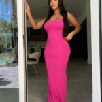 Katya Elise Henry in pink dress 