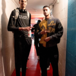 Kyle Kuzma with Victor Wembanyama