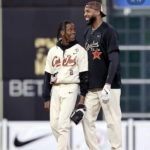 Tracy McGrady playing baseball