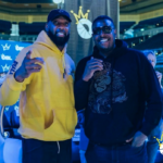 Tracy McGrady with Paul Pierce, who showed up to support the OBL League