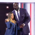 Shaq with Gina Rodriguez-LoCicero at the Lucky 13 premier (Hulu)