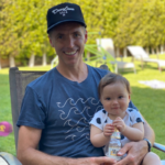 Steve Nash with his baby