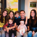 Steve Nash with his wife and kids