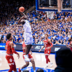 Zion Williamson dunking for Duke